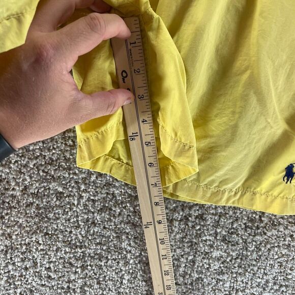 Vintage Polo Ralph Lauren Swim Trunks Men 2XL XXL Yellow Pockets Swimwear Shorts - Picture 6 of 12